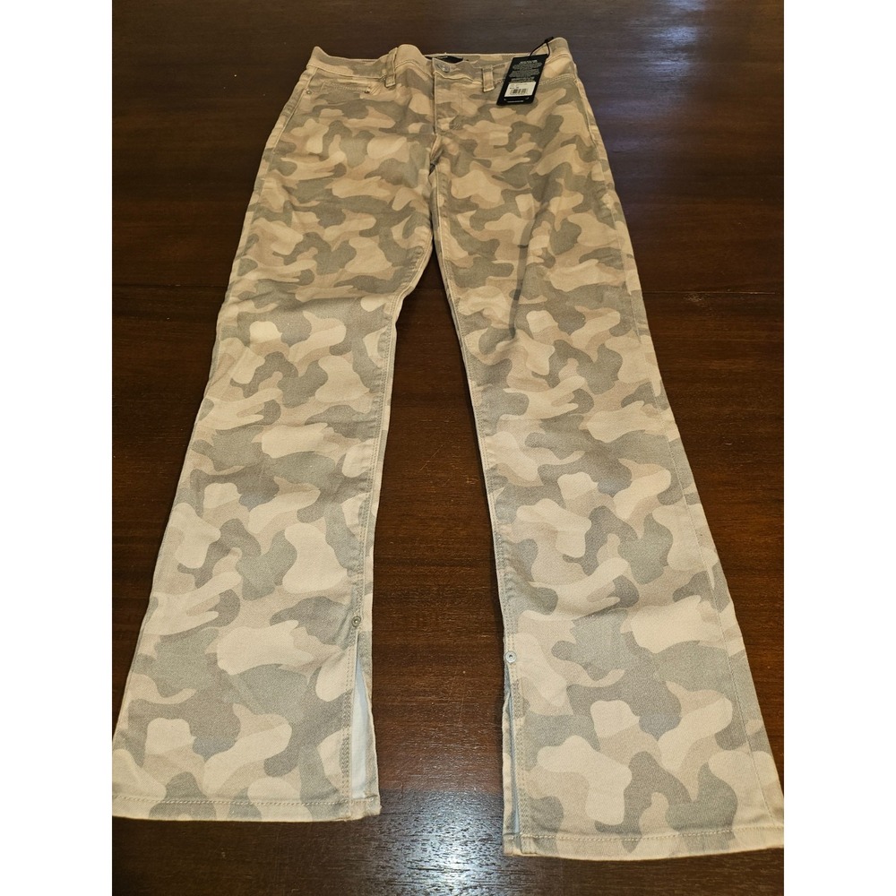 Hudson Nico Jeans Womens Tan Peyote Camo Mid Rise Straight Stretch Size 28 NWT - Picture 2 of 12